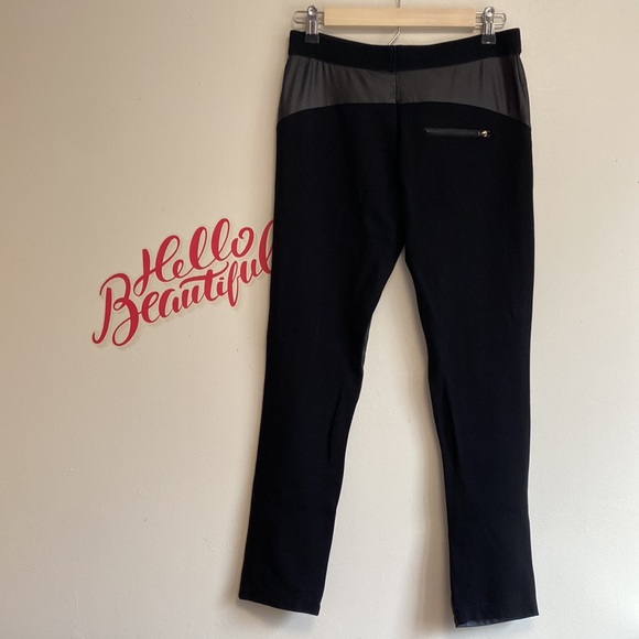 Shinestar Black Leather/ Spandex Leggings w/ Zippers - Picture 5 of 8